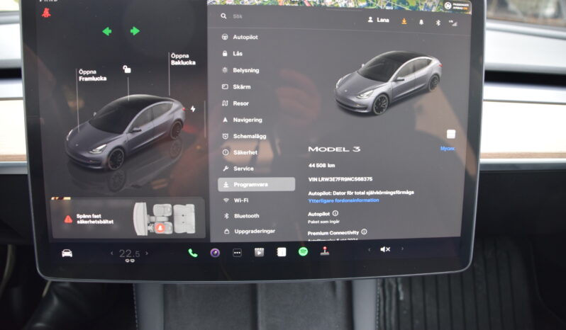 Tesla Model 3 Standard Range Panorama Skinn 360 Kamera Svensksåld-22 full